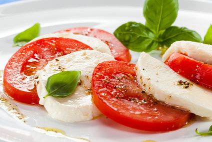 Mozzarella mit Tomaten